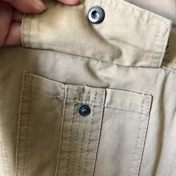 Kasild Military-Inspired Lined Khaki Denim Jacket, Size M - Picture 9 of 16